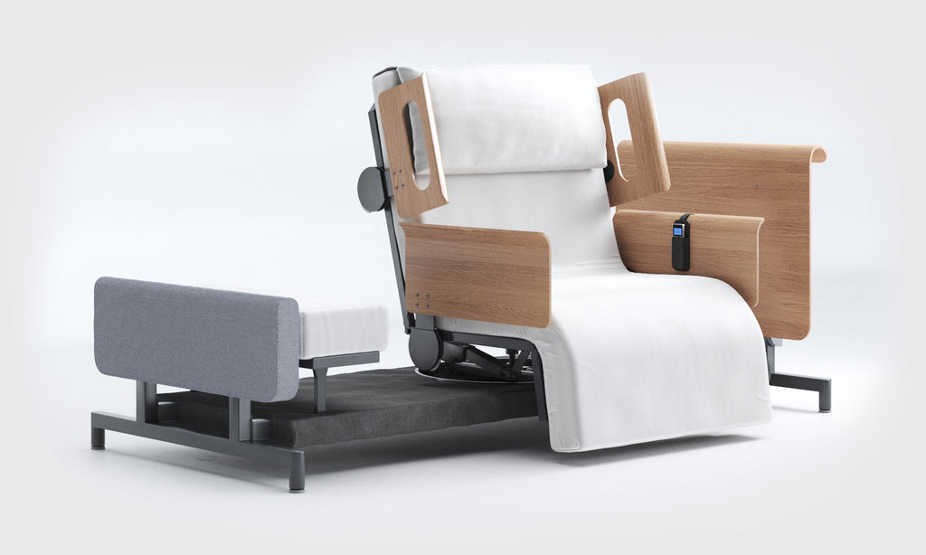 RotoBed Home Electric Rotating Chair Bed - Motorized Stand-Assist Swivel Care Bed - Detail View 21