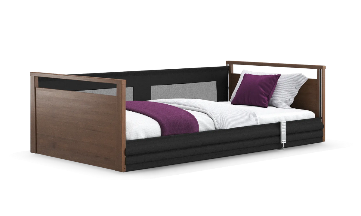 Opera Beds Solo SafeSide Electric Profiling Floor Bed - Ultra-Low Nursing Care Bed - Detail View 28