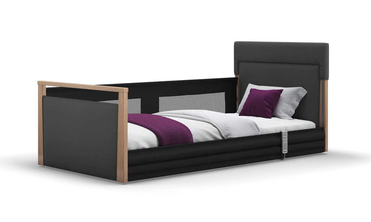 Opera Beds Solo SafeSide Upholstered Profiling Floor Bed - Ultra-Low Care Bed - Detail View 86