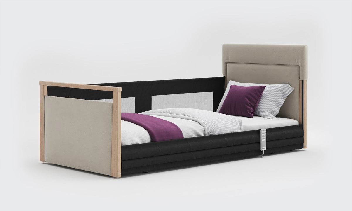 Opera Beds Solo SafeSide Upholstered Profiling Floor Bed - Ultra-Low Care Bed - Detail View 6