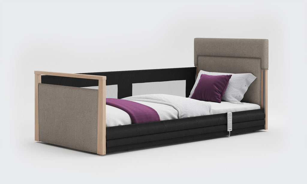Opera Beds Solo SafeSide Upholstered Profiling Floor Bed - Ultra-Low Care Bed - Detail View 4